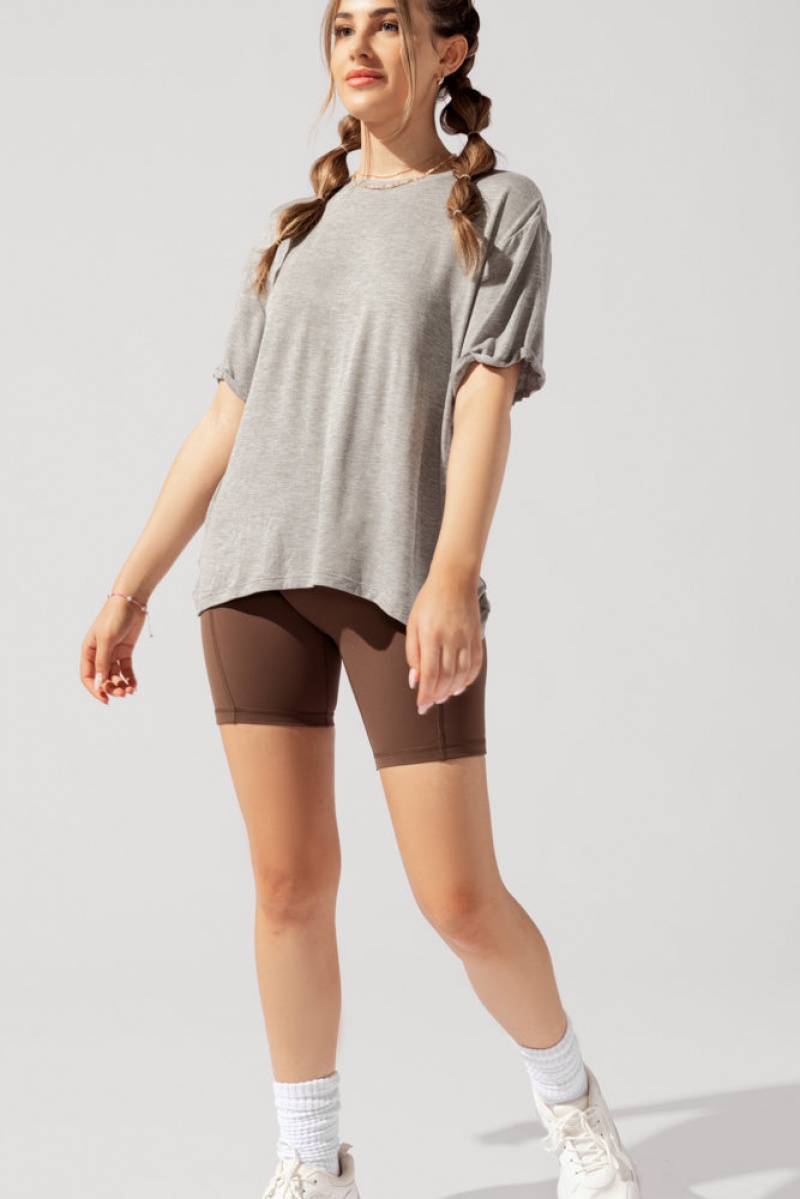 POPFLEX Perfect Boyfriend Tee Šedé | HQEK14563
