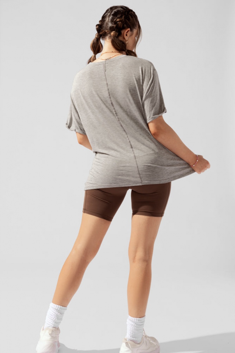 POPFLEX Perfect Boyfriend Tee Šedé | HQEK14563