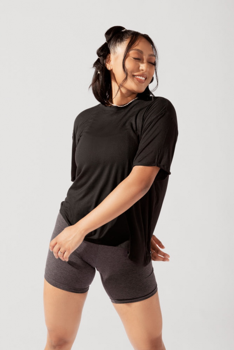 POPFLEX Perfect Boyfriend Tee Černé | KQND23617
