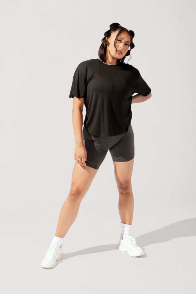 POPFLEX Perfect Boyfriend Tee Černé | KQND23617