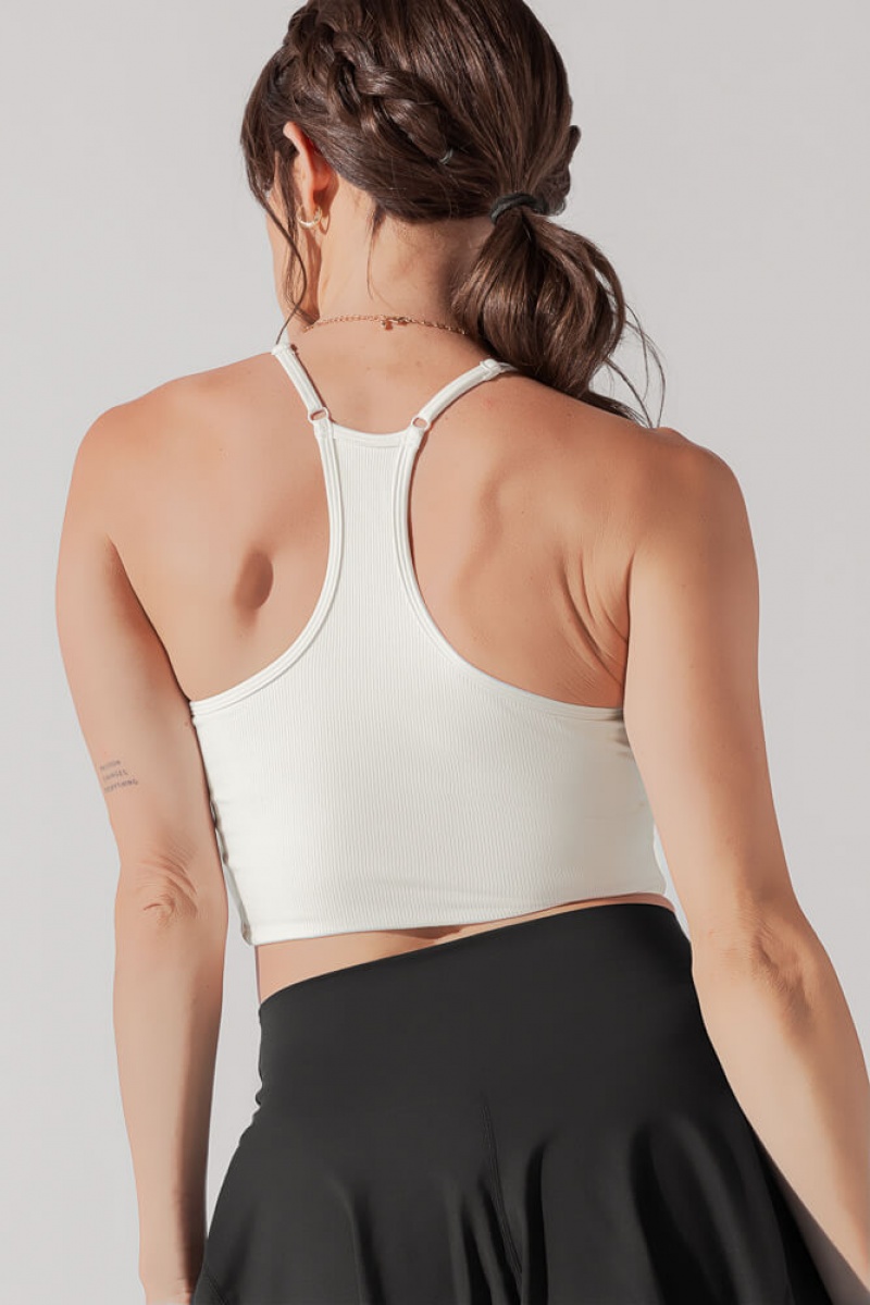 POPFLEX Plié Corset Crop Bralette Krém | PKTA41608