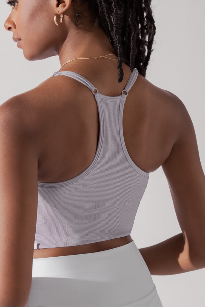 POPFLEX Plié Corset Crop Bralette Levandule Šedé | WRYQ01942