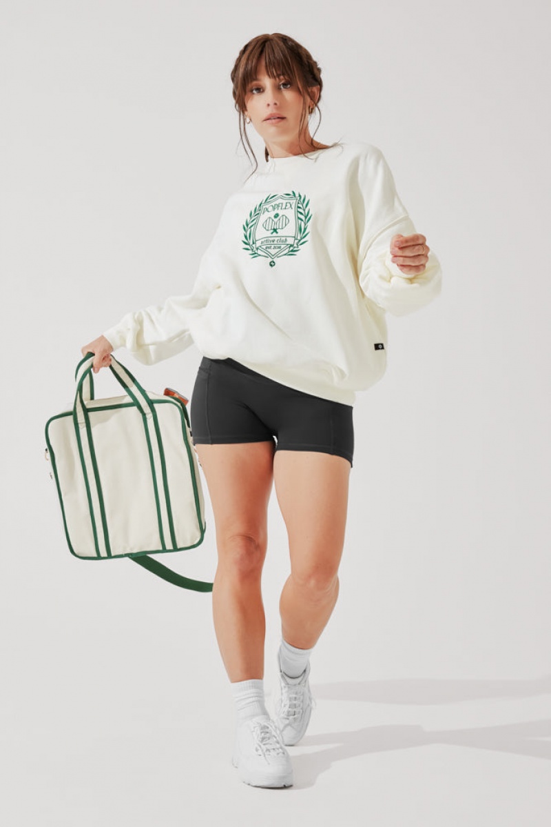 POPFLEX Popflex Active Club Cloud Crew Neck Svetrové Krém | ETOR20378