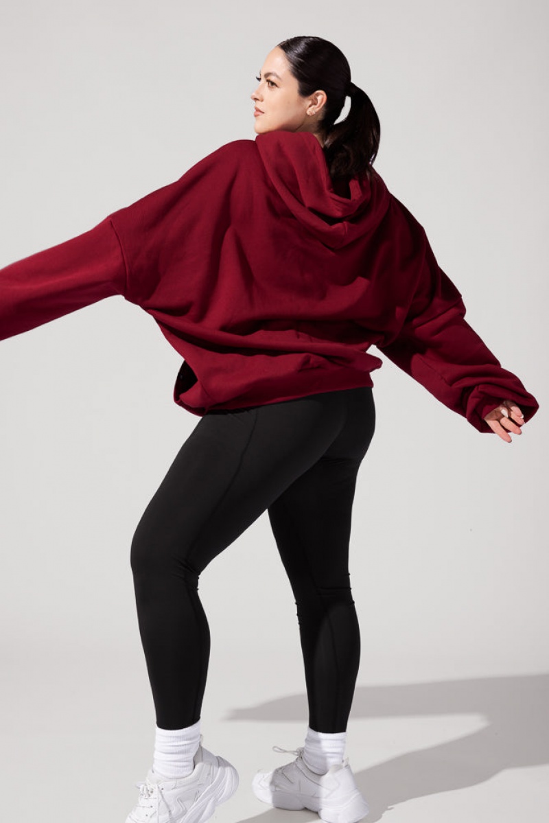 POPFLEX Pullover Cloud Hoodie Crimson | UIGL72361