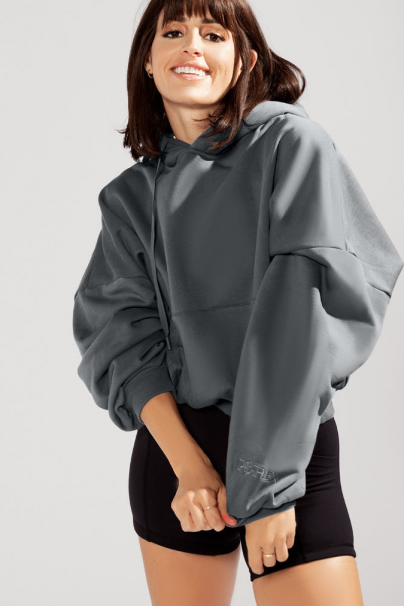 POPFLEX Pullover Cloud Hoodie Smoke | TOVA56908