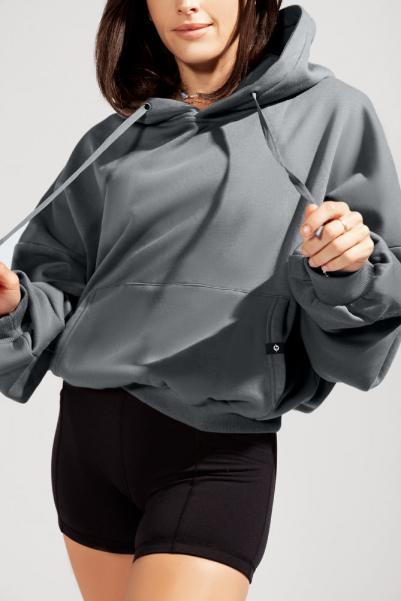 POPFLEX Pullover Cloud Hoodie Smoke | TOVA56908