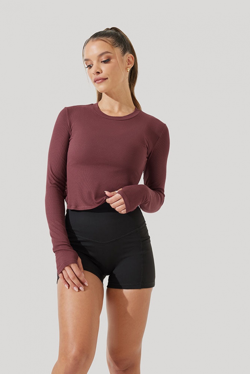 POPFLEX Refine Long Sleeve Top Růžové | AIPM53496