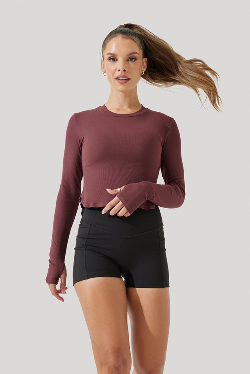 POPFLEX Refine Long Sleeve Top Růžové | AIPM53496