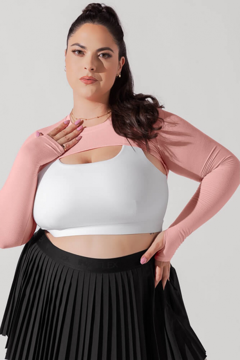POPFLEX Relevé Žebrovaný Shrug Růžové | GHFT15324