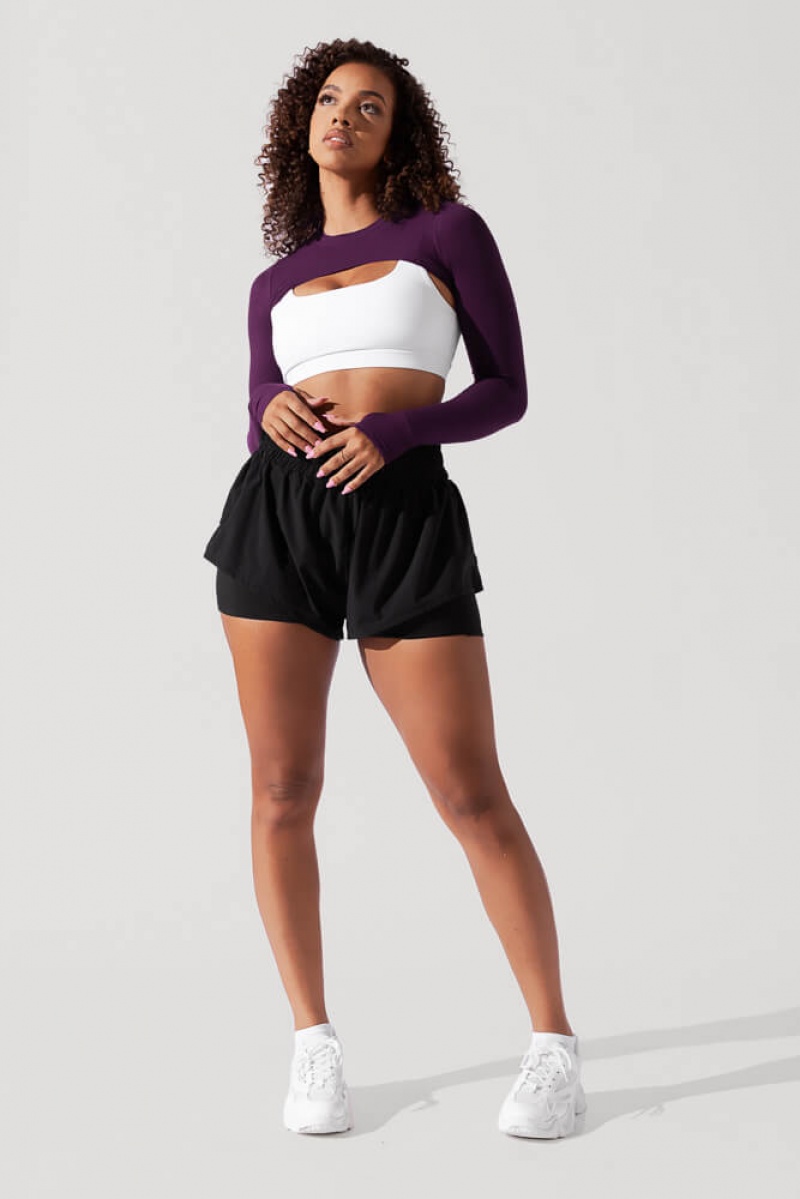 POPFLEX Relevé Žebrovaný Shrug Winter Plum | ITHV79583
