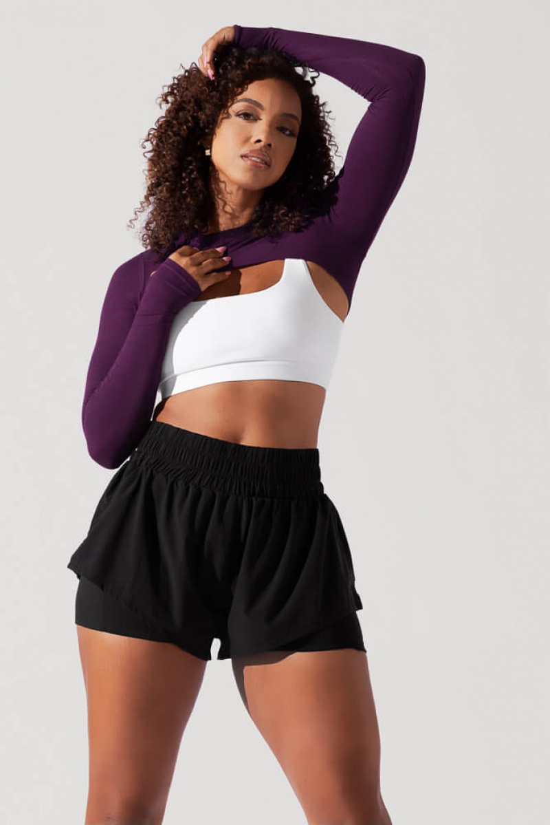 POPFLEX Relevé Žebrovaný Shrug Winter Plum | ITHV79583