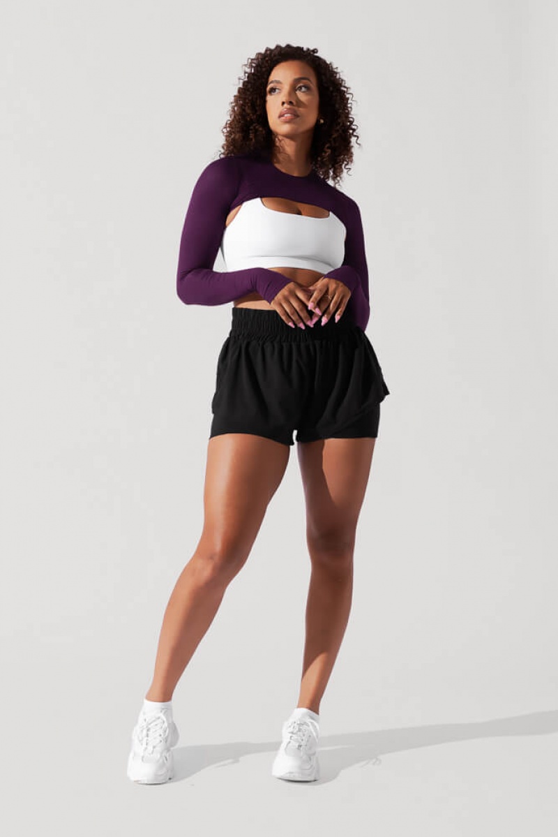 POPFLEX Relevé Žebrovaný Shrug Winter Plum | ITHV79583