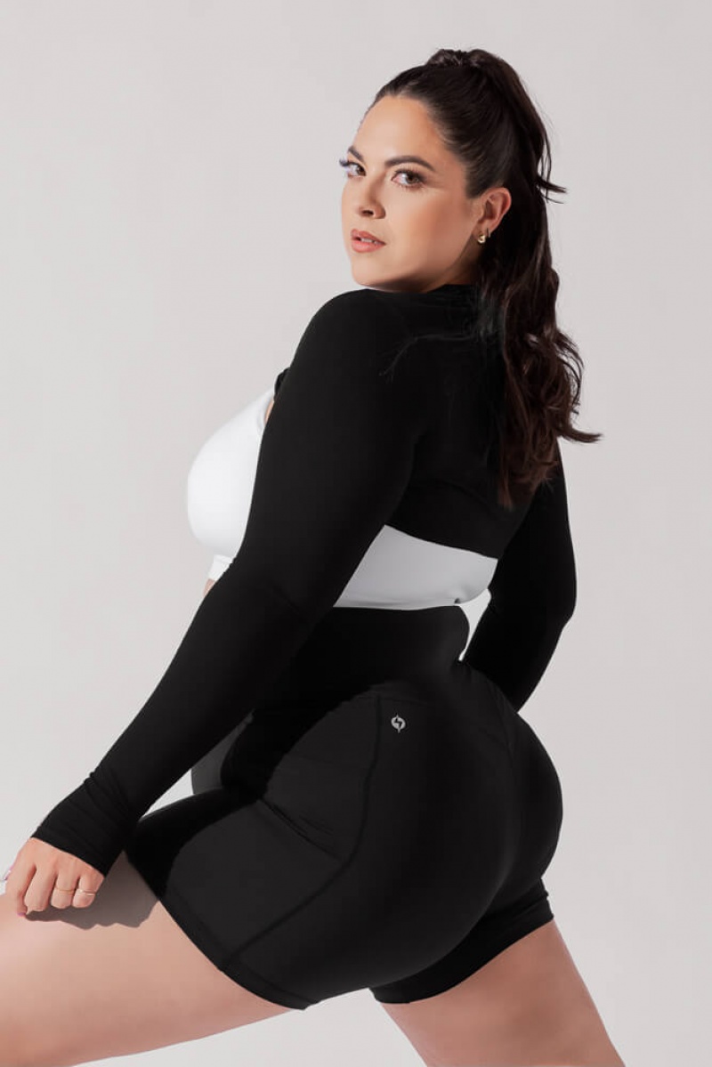 POPFLEX Relevé Žebrovaný Shrug Černé | TYRF61905