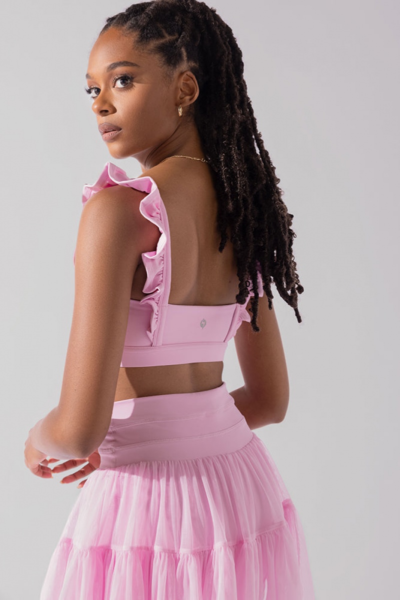 POPFLEX Romance Ruffle Bra Bubblegum | DLWE17308
