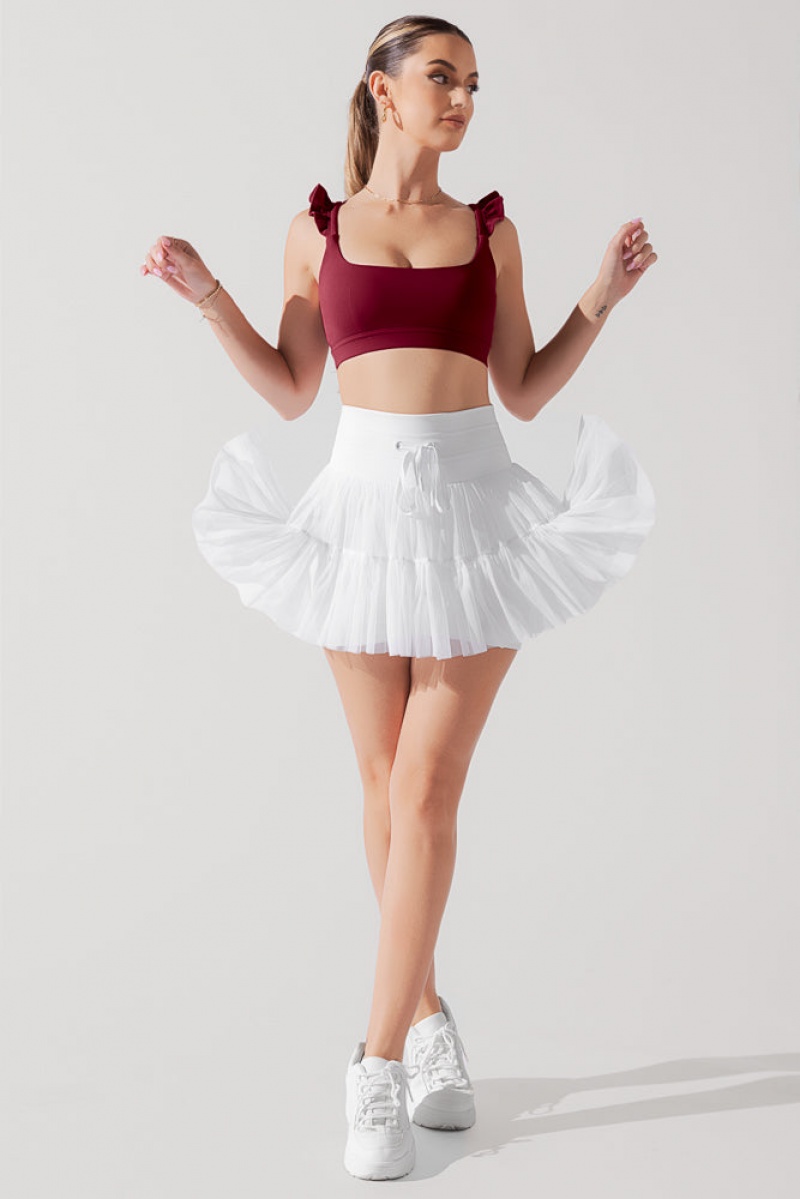 POPFLEX Romance Ruffle Bra Crimson | SPCV61753