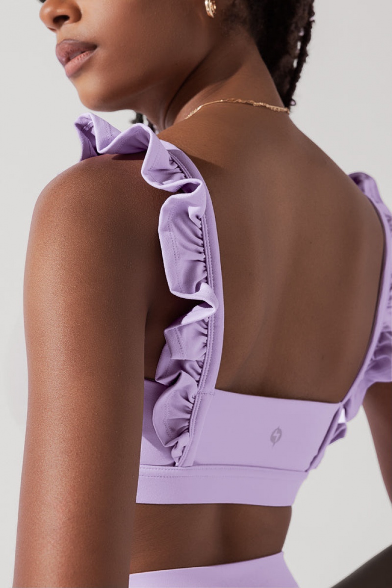 POPFLEX Romance Ruffle Bra Levandule | SAEQ08326