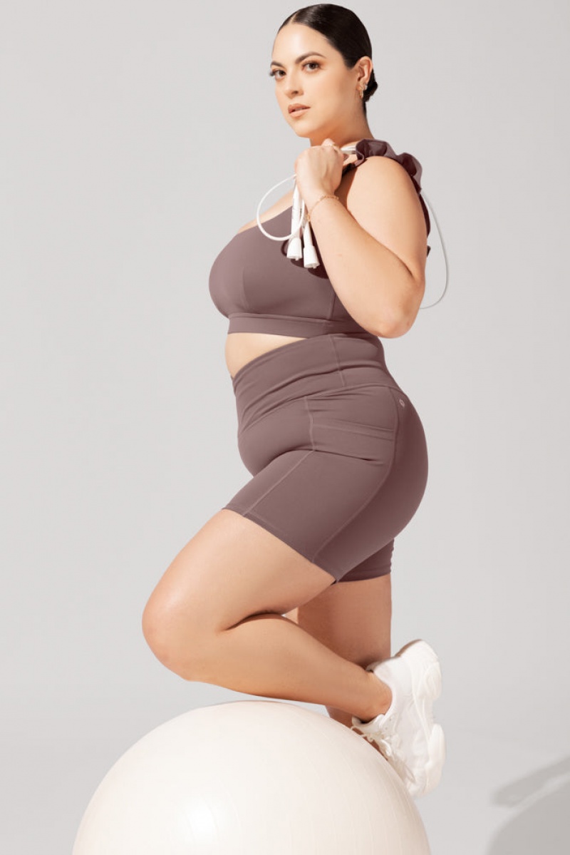 POPFLEX Romance Ruffle Bra Peppercorn | IUAR59186