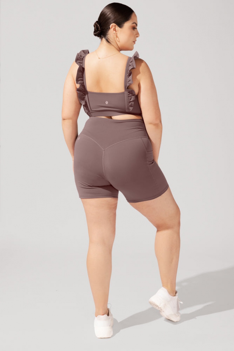 POPFLEX Romance Ruffle Bra Peppercorn | IUAR59186