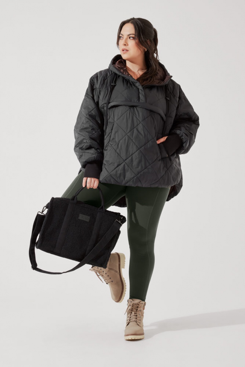 POPFLEX Sherpa Sloane Tote Černé | UOKR28760