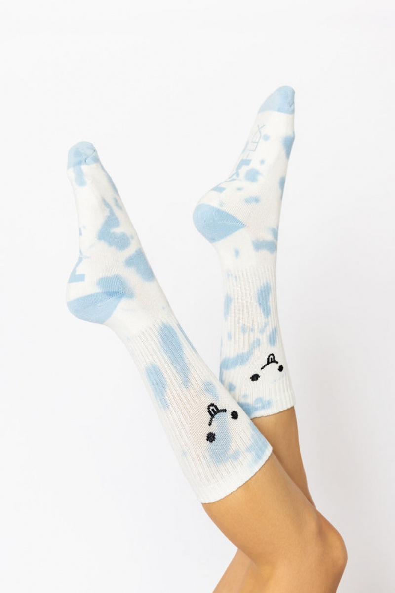 POPFLEX Silly Face Mid-Calf Gym Socks Blankyt | PRIA47503