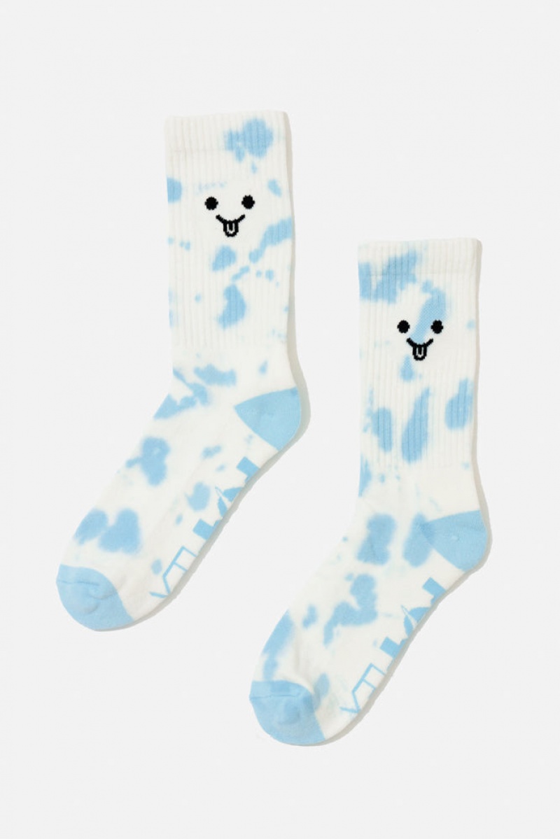 POPFLEX Silly Face Mid-Calf Gym Socks Blankyt | PRIA47503