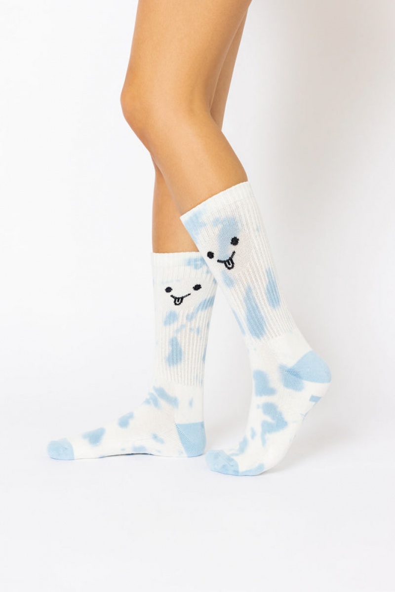 POPFLEX Silly Face Mid-Calf Gym Socks Blankyt | PRIA47503