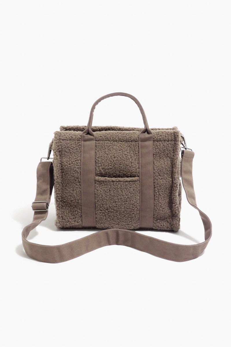 POPFLEX Small Sherpa Sloane Tote Warm Ash | EFXI91830