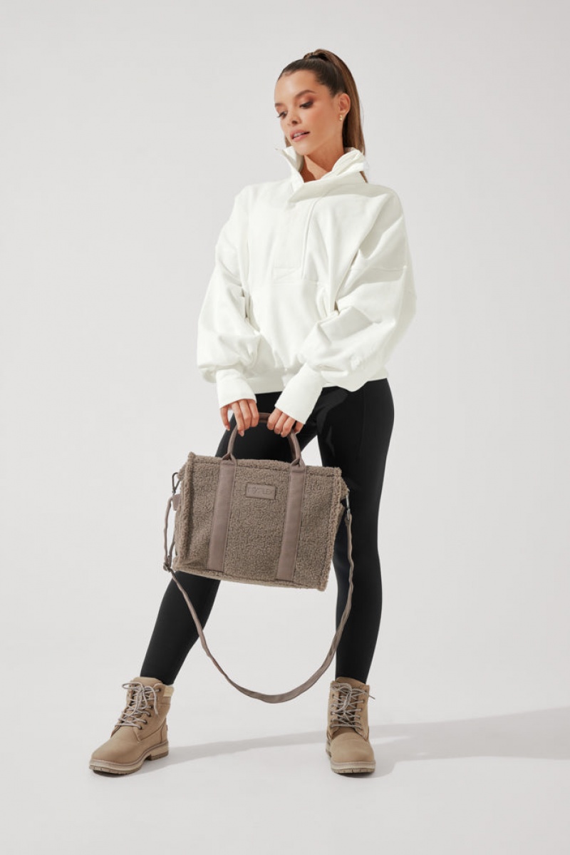 POPFLEX Small Sherpa Sloane Tote Warm Ash | EFXI91830