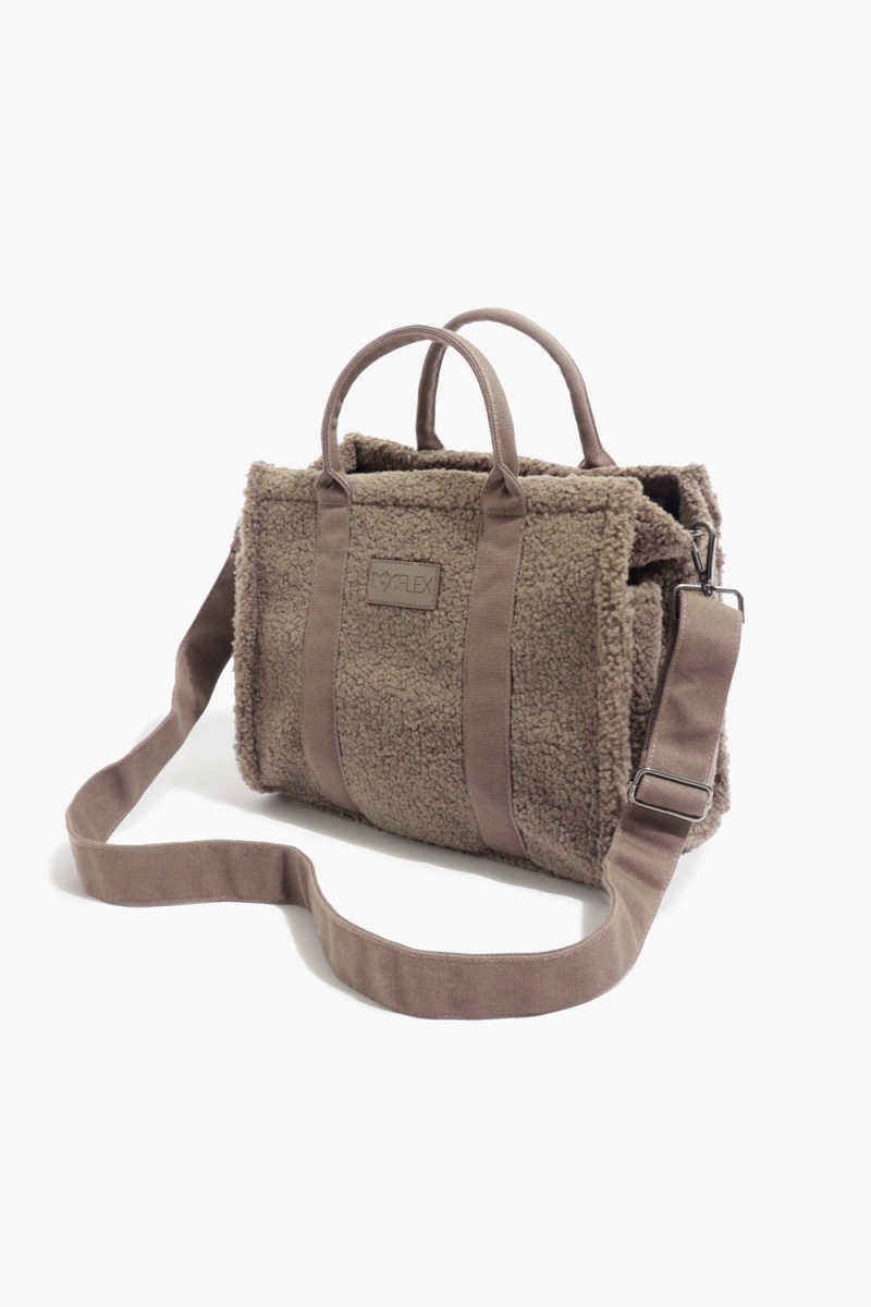 POPFLEX Small Sherpa Sloane Tote Warm Ash | EFXI91830