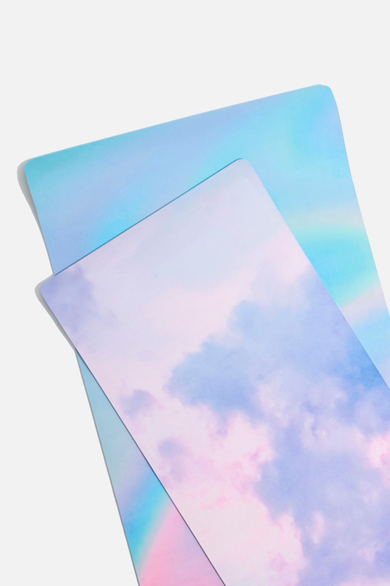 POPFLEX Super Široké 32” Veganské Semišové Jóga Mat Holographic | BTVS80653