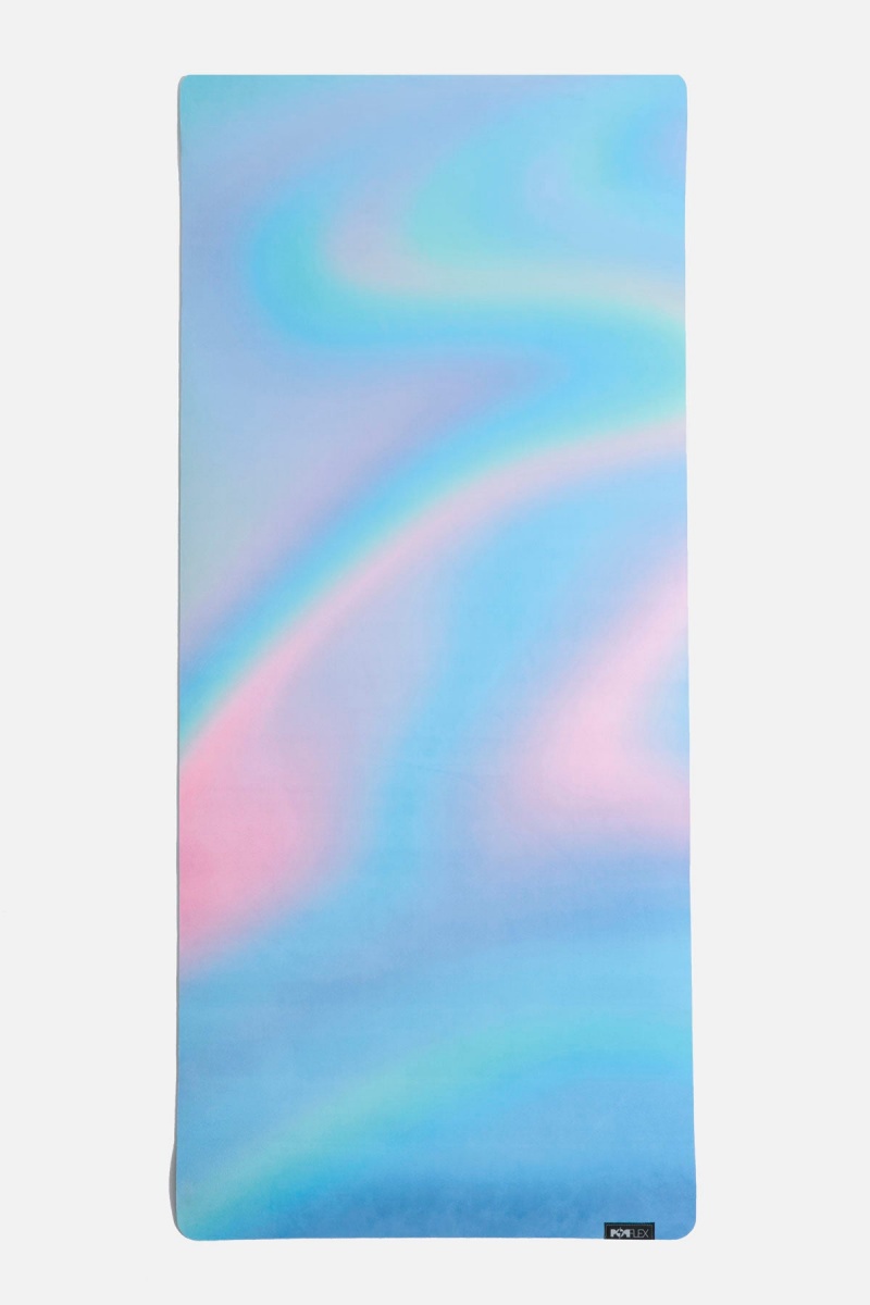 POPFLEX Super Široké 32” Veganské Semišové Jóga Mat Holographic | BTVS80653