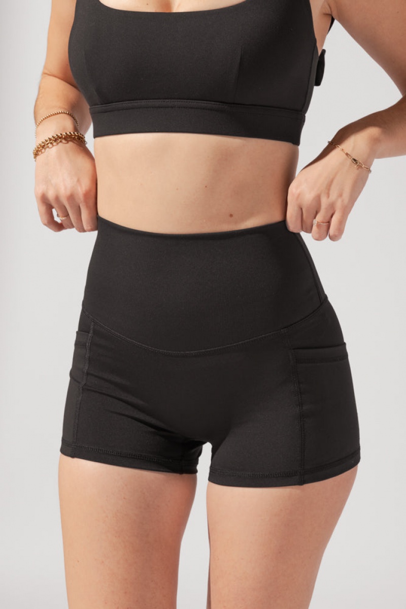 POPFLEX Supersculpt Booty Krátké (Soft Touch) Černé | LYOU65943