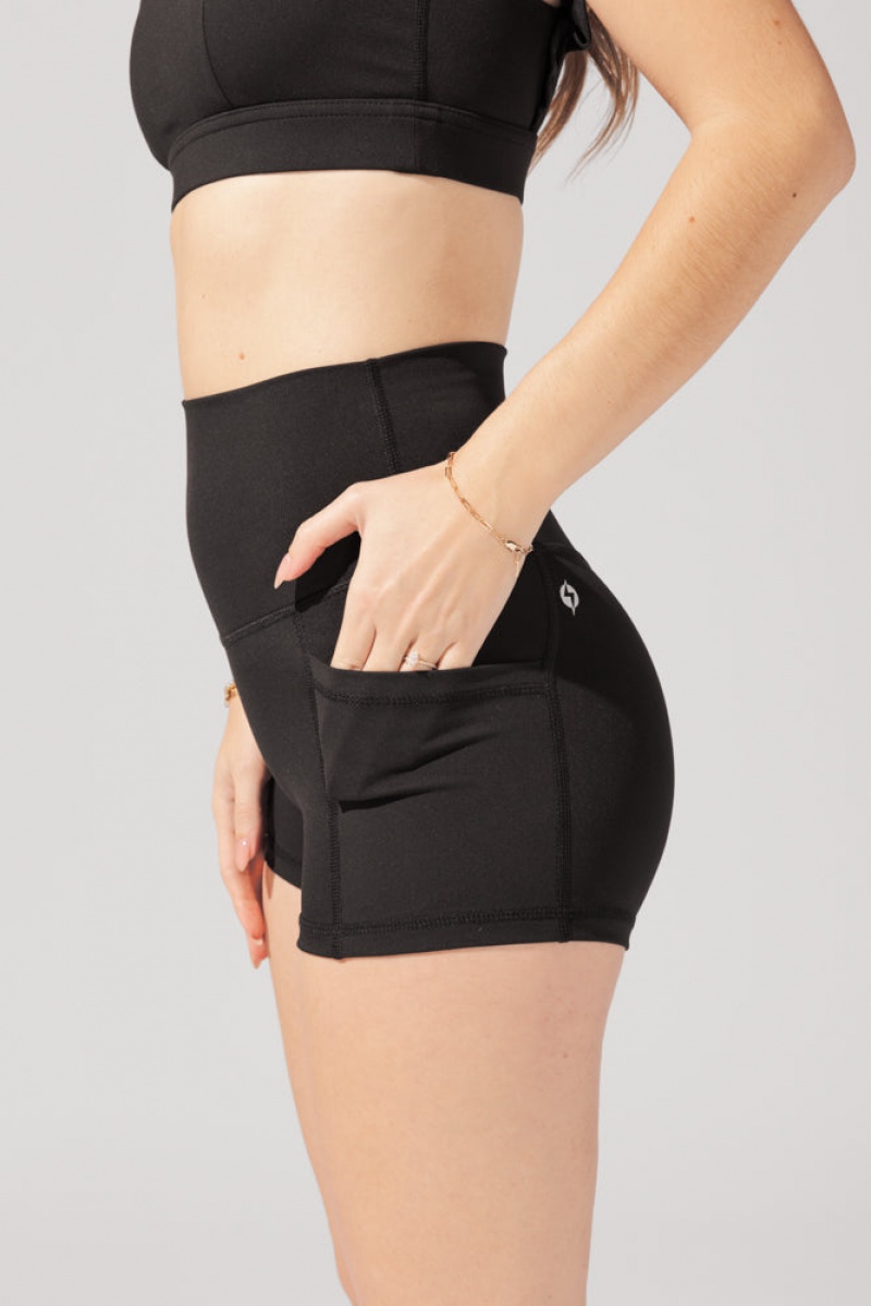 POPFLEX Supersculpt Booty Krátké (Soft Touch) Černé | LYOU65943