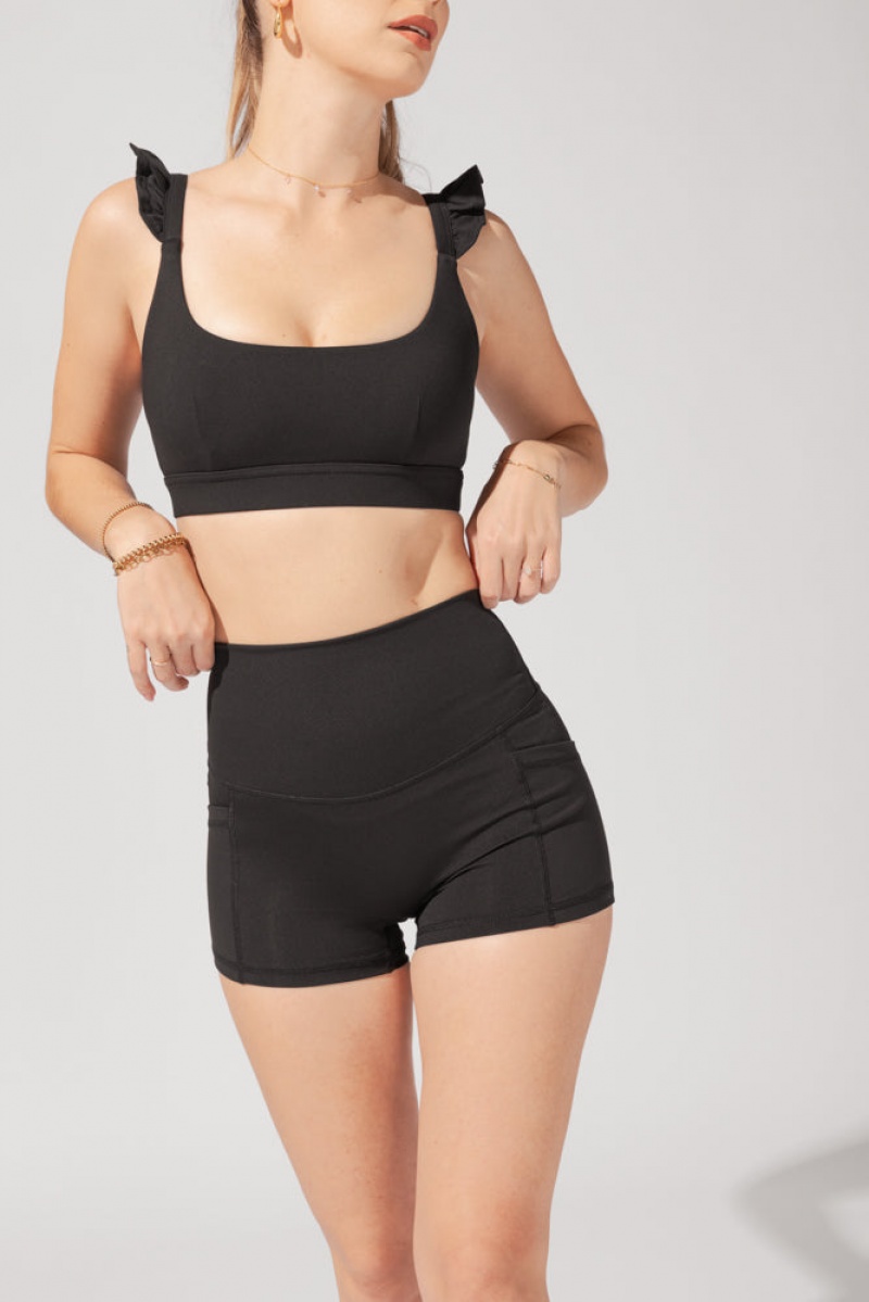 POPFLEX Supersculpt Booty Krátké (Soft Touch) Černé | LYOU65943