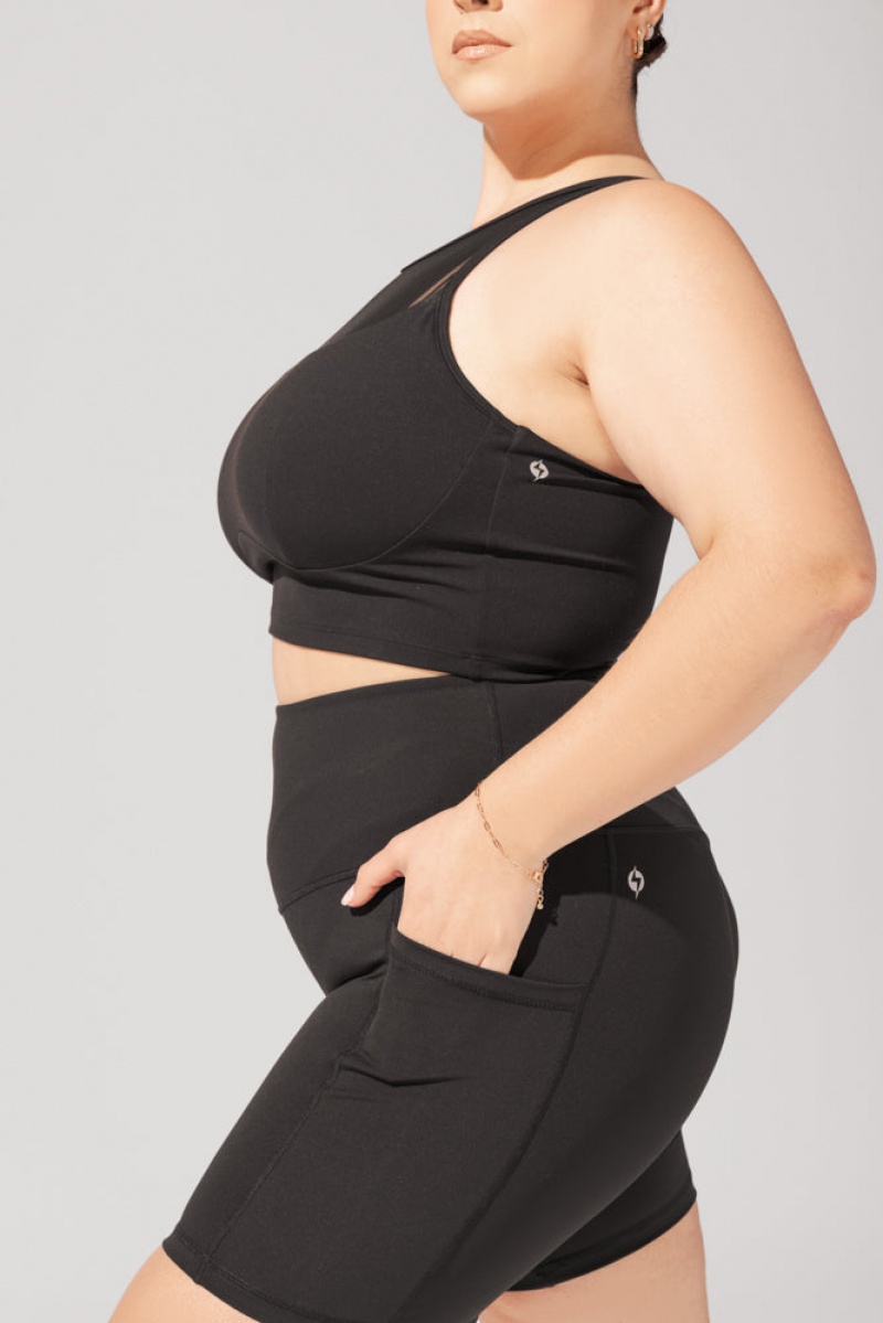 POPFLEX Supersculpt™ Cyklistické Krátké with Pockets (Soft Touch) Černé | DAHC29485