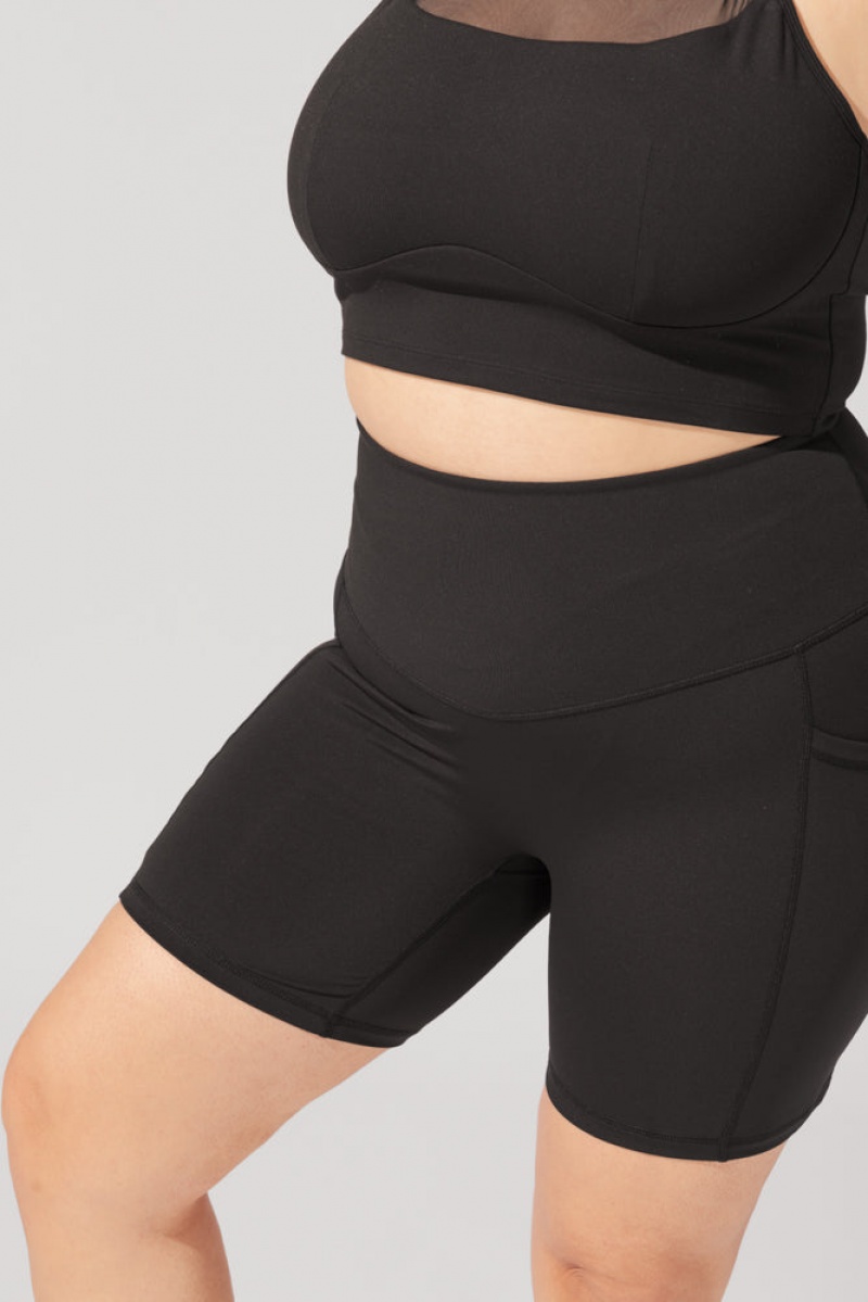 POPFLEX Supersculpt™ Cyklistické Krátké with Pockets (Soft Touch) Černé | DAHC29485