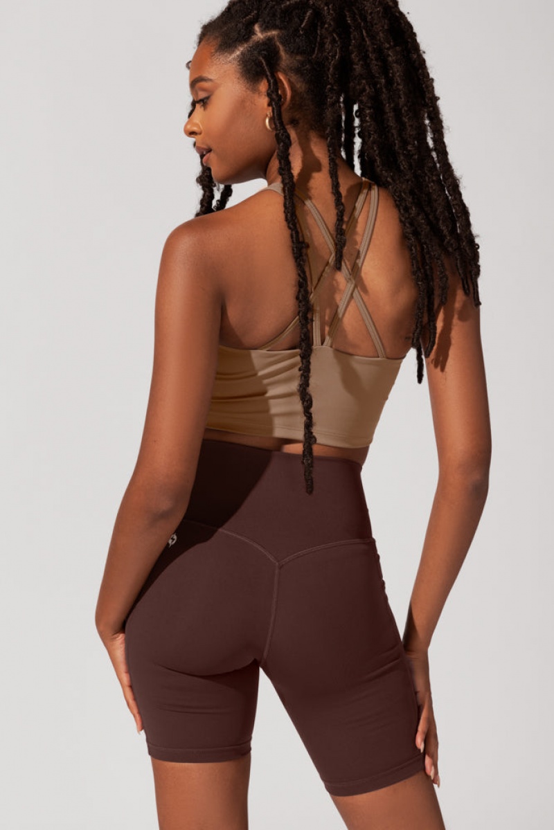 POPFLEX Supersculpt™ Cyklistické Krátké with Pockets (Pet Hair Resistant) French Roast | XUNA29578