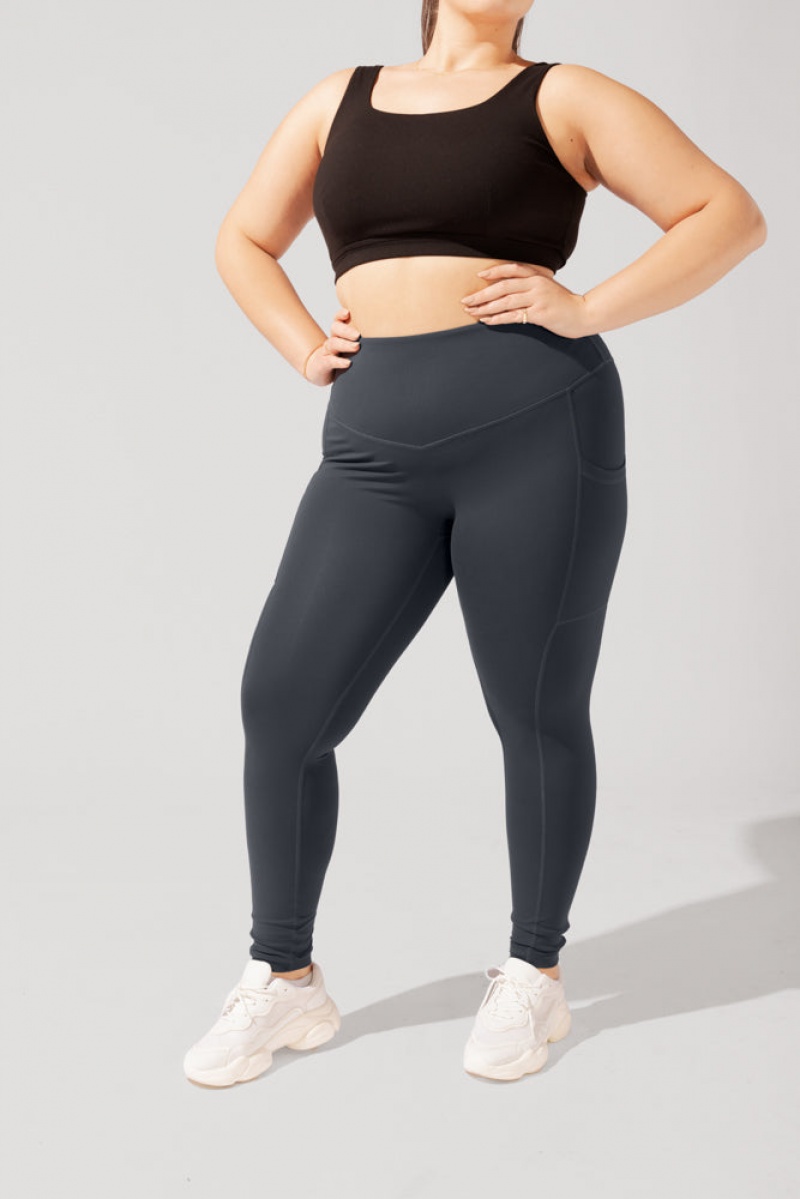 POPFLEX Supersculpt™ Leggings with Pockets (Soft Touch) Šedé | GFQI37984