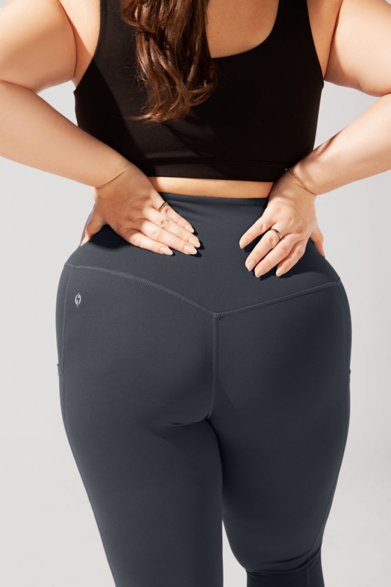 POPFLEX Supersculpt™ Leggings with Pockets (Soft Touch) Šedé | GFQI37984