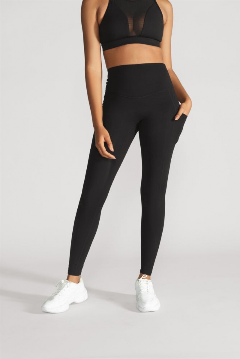 POPFLEX Supersculpt™ Leggings with Pockets (Soft Touch) Černé | EHCY07324