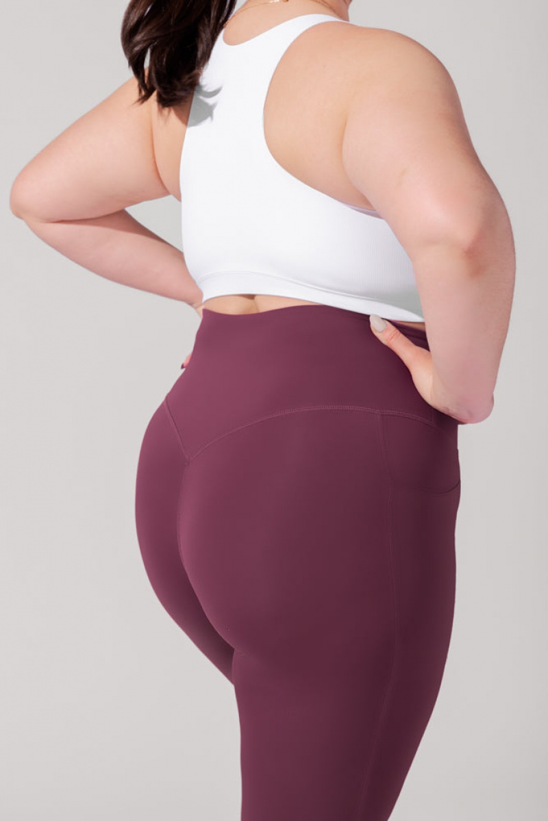 POPFLEX Supersculpt™ Leggings with Pockets (Pet Hair Resistant) Plum | AUOS28397