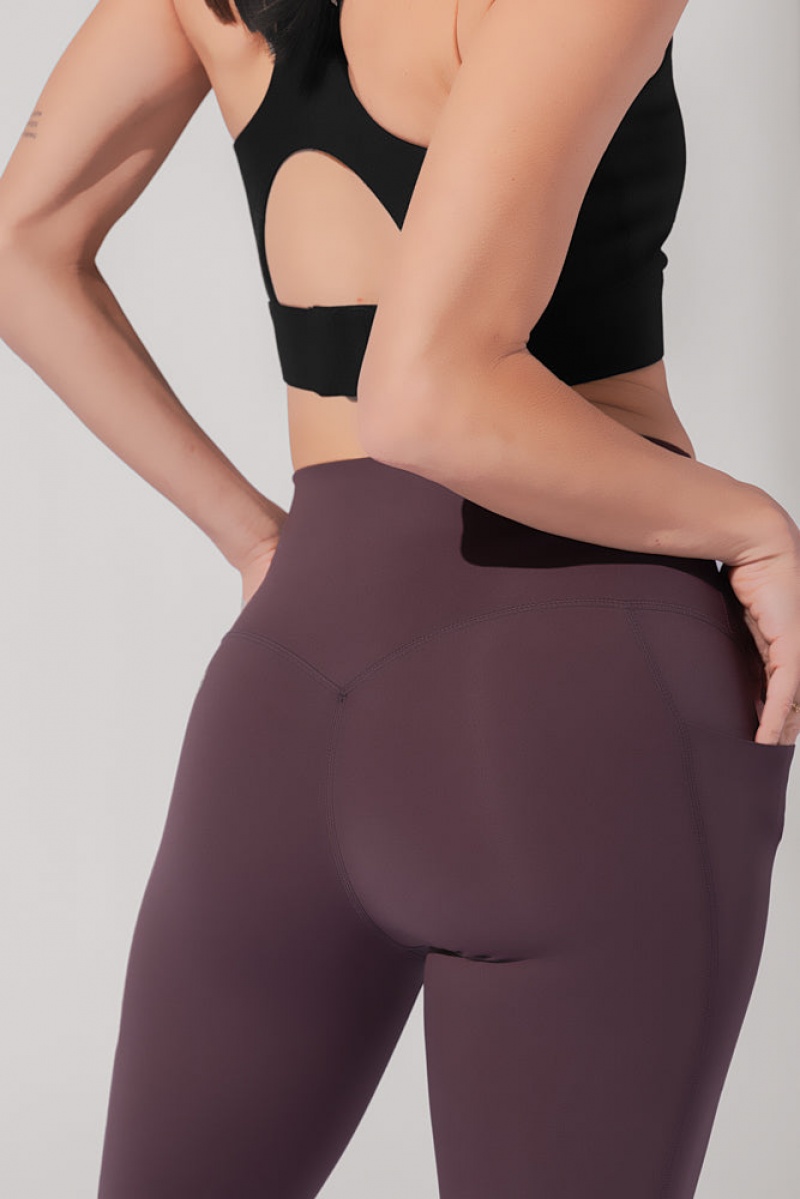 POPFLEX Supersculpt™ Leggings with Pockets (Pet Hair Resistant) Pecan | ISWE81475