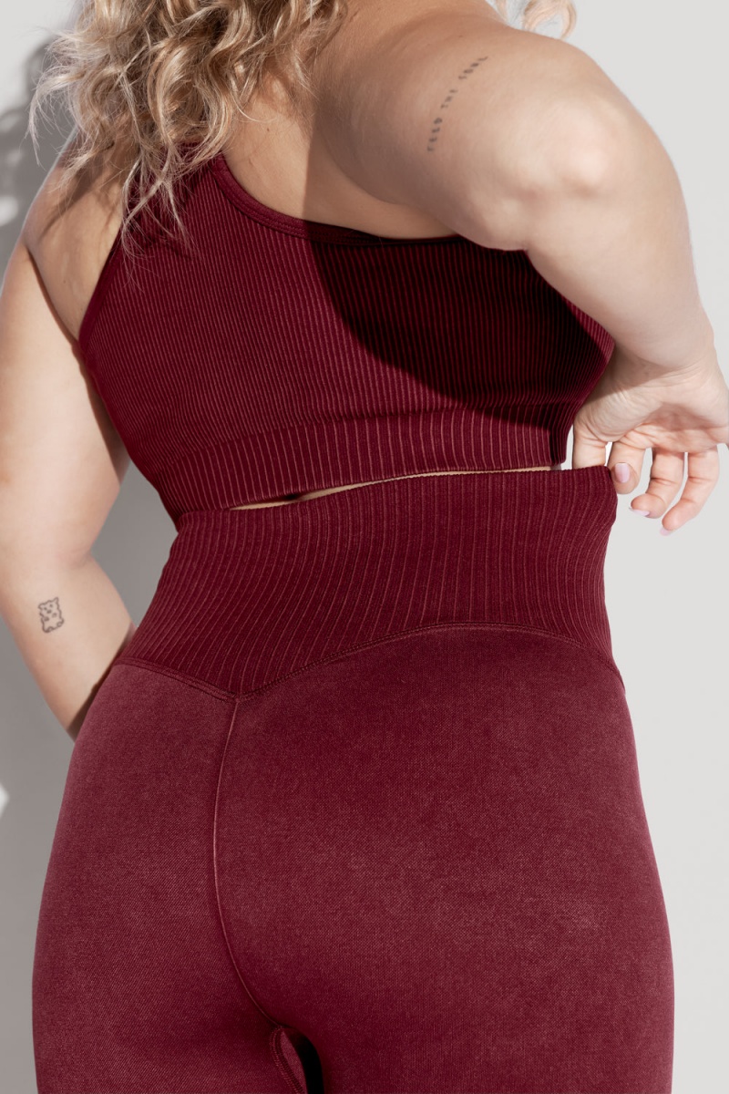 POPFLEX Supersculpt™ Seamless Leggings Garnet | WOMR96527