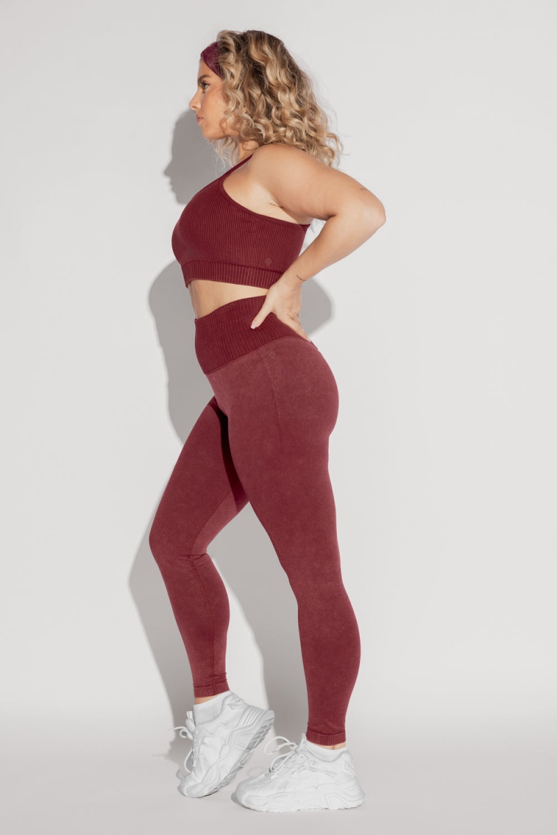 POPFLEX Supersculpt™ Seamless Leggings Garnet | WOMR96527