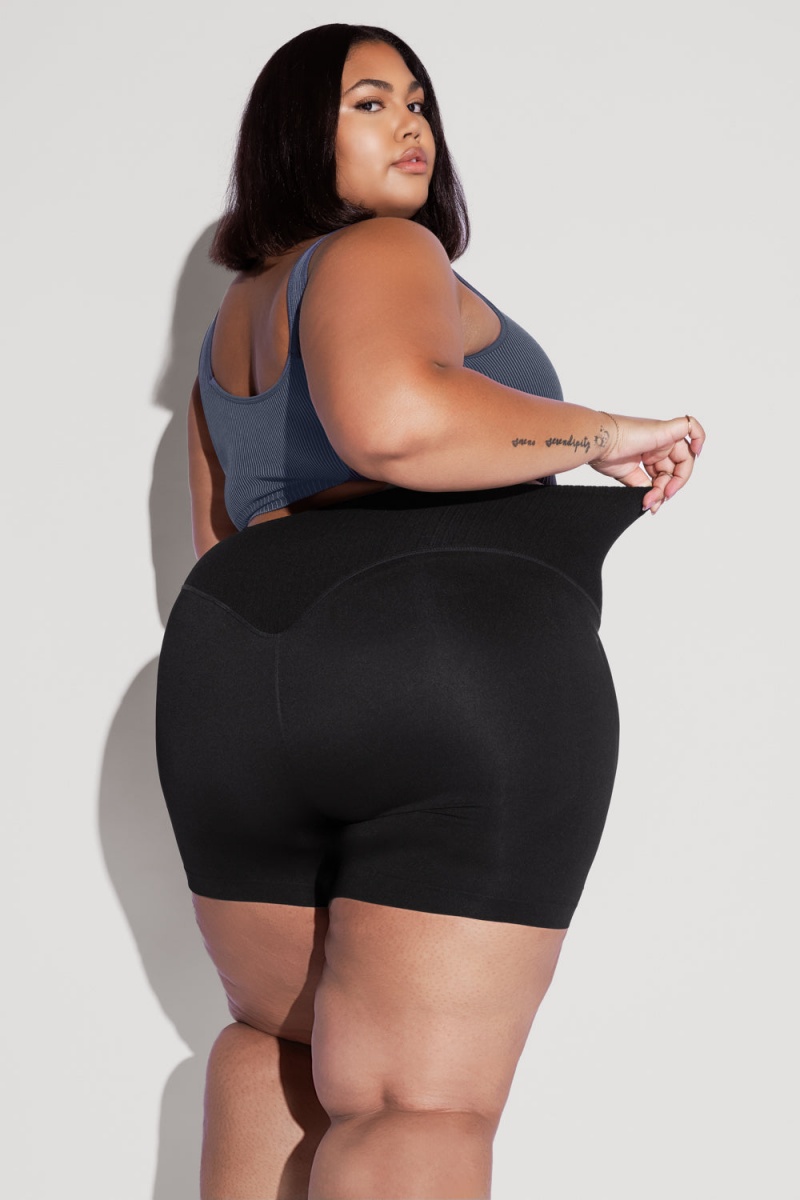 POPFLEX Supersculpt™ Seamless Midi Shorts Černé | BANR31062