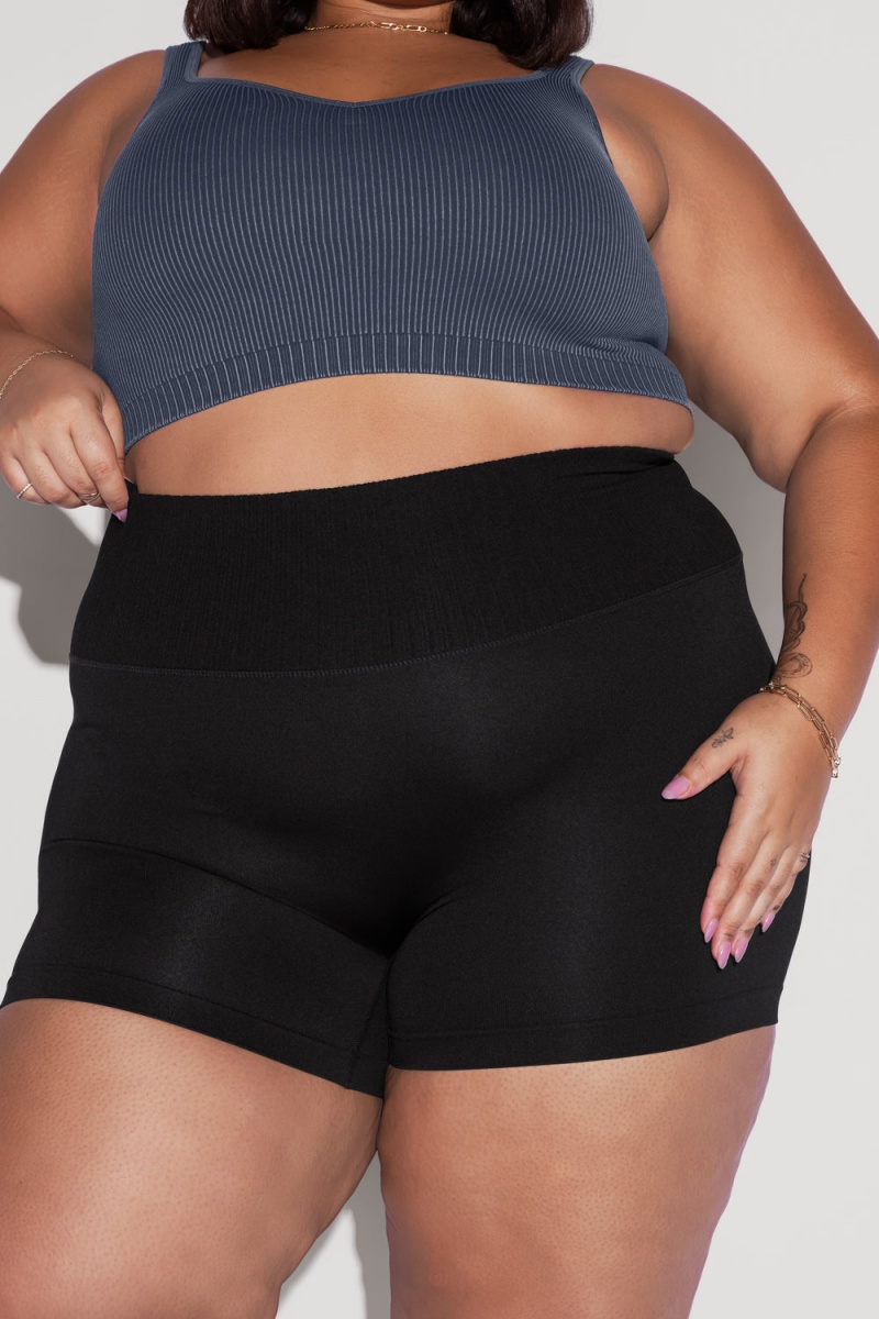 POPFLEX Supersculpt™ Seamless Midi Shorts Černé | BANR31062