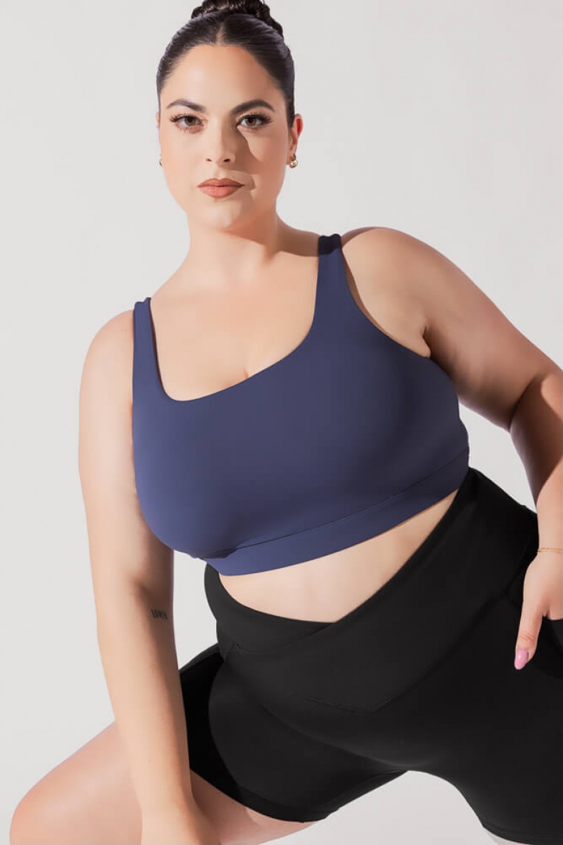 POPFLEX Tone Bra Tmavě Blankyt | WNIU86209