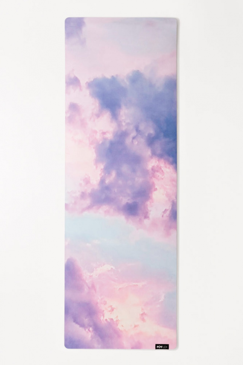 POPFLEX Veganské Semišové Jóga Mat Heart in the Clouds | DUKC79582