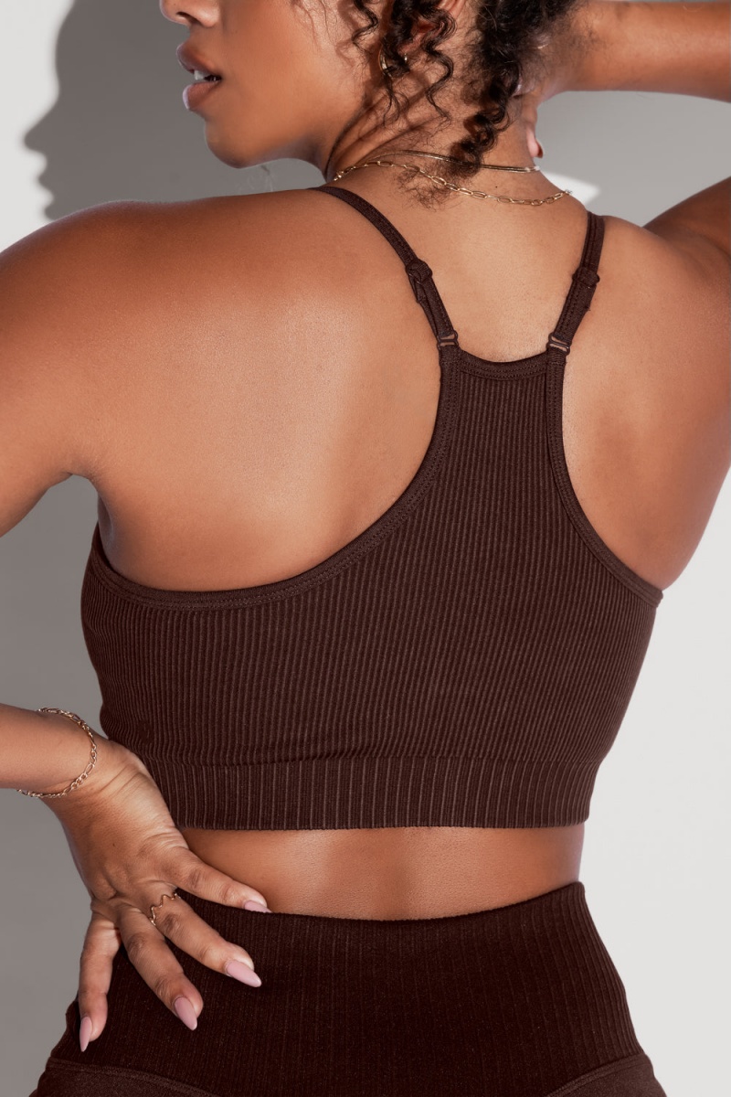 POPFLEX What's the Scoop Seamless Bra French Roast | DJQV94061
