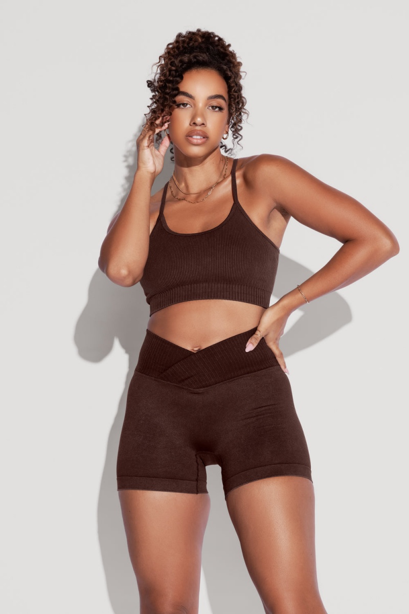 POPFLEX What's the Scoop Seamless Bra French Roast | DJQV94061